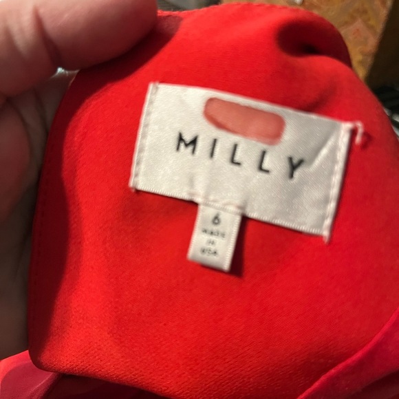 Milly of New York Vibrant Red Asymmetrical Dress - Picture 11 of 12